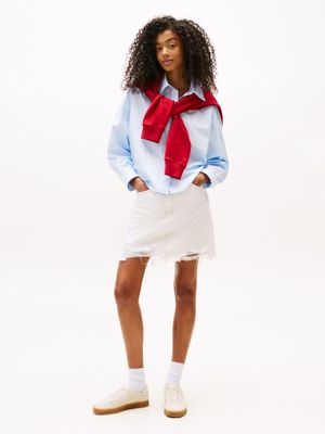 Falda Denim Mom Fit Blanco Tommy Jeans