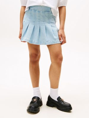 Imagen 2 del producto Falda Denim Plisada Celeste Tommy Hilfiger