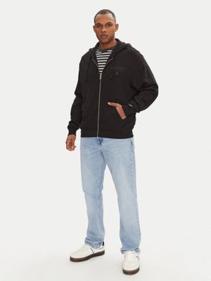 Imagen 2 del producto Polerón Hoodie Varsity Tonal Cierre Negro Tommy Jeans