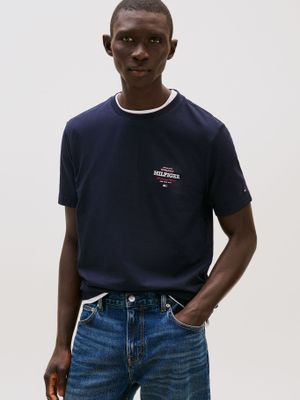 Polera Monotype All America Logo Azul Tommy Hilfiger