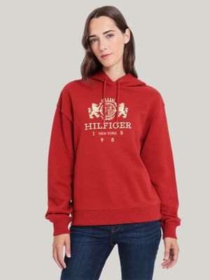 Polerón Hoodie Varsity Crest Rojo Tommy Hilfiger