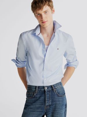 Imagen 1 del producto Camisa Flex De Corte Slim Fit Celeste Tommy Hilfiger