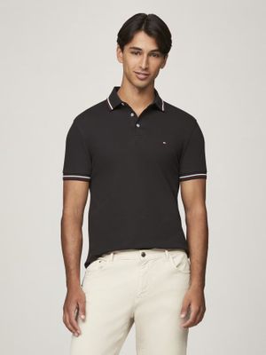 Polo  Ribetes Tipped Slim Fit Negro BDS Tommy Hilfiger