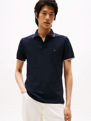 Polo Slim Fit Con Logo/Azul Tommy Hilfiger