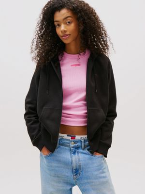 Polerón Hoodie Regular Fit  Logo Negro BDS Tommy Jeans