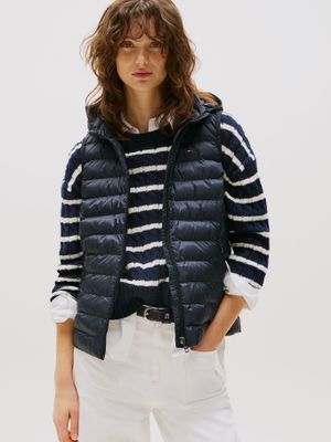 Parka Vest Acolchada Global Stripe Azul Tommy Hilfiger