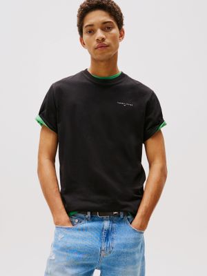 Imagen 1 del producto Polera Linear Chest Con Logo Slim Fit Negro Tommy Jeans