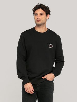 Polerón Solid Stack Logo Negro Tommy Hilfiger