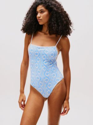 Traje De Baño Essential Celeste Tommy Hilfiger