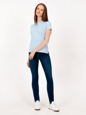 Imagen 2 del producto Polo Solid Slim Fit Con 5 Botones Celeste Tommy Hilfiger