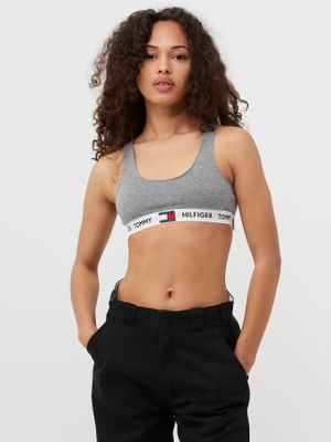 Bralette De Algodón Elástico Gris Tommy Hilfiger