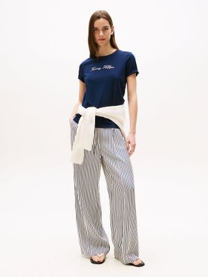 Imagen 2 del producto Polera Con Logo Lurex Script Azul C1G Tommy Hilfiger