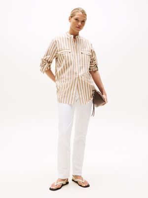 Jeans Denim De Corte Slim Blanco Tommy Hilfiger