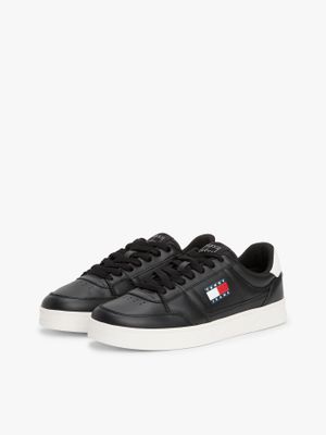 Zapatillas The Greenwich Essential De Cuero Negro Tommy Jeans