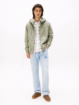 Imagen 2 del producto Polerón Hoodie Cierre De Cremallera Verde Tommy Jeans