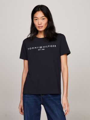 Polera Signature Con Logo Azul D-W5 Tommy Hilfiger
