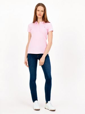 Imagen 2 del producto Polo Solid Slim Fit Con 5 Botones Rosado Tommy Hilfiger