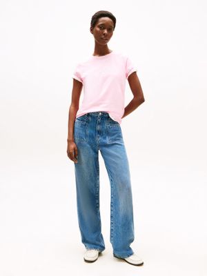 Imagen 2 del producto Polera Con Logo Bordado Rosado TOL Tommy Hilfiger