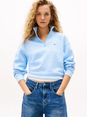 Polerón Relaxed Cropped  Celeste C1T Tommy Jeans