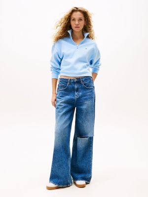 Imagen 2 del producto Polerón Relaxed Cropped Celeste C1T Tommy Jeans