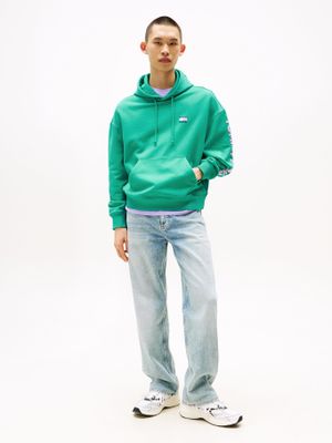 Imagen 2 del producto Polerón Hoodie Cropped Con Logo Verde L7O Tommy Jeans