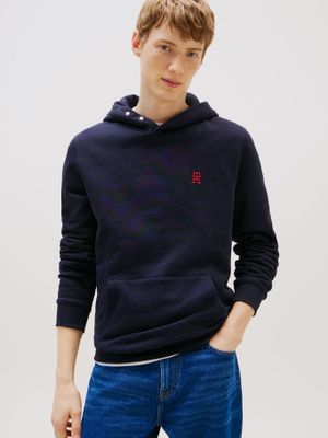 Polerón Hoodie Monograma Th Azul Tommy Hilfiger