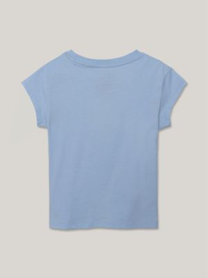 Imagen 2 del producto Polera De Niña Con Logo Script Celeste Tommy Hilfiger