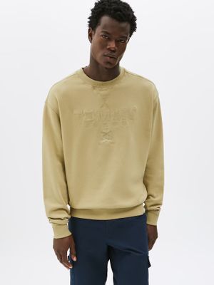 Polerón Varsity Tonal Logo Relaxed Beige Tommy Jeans
