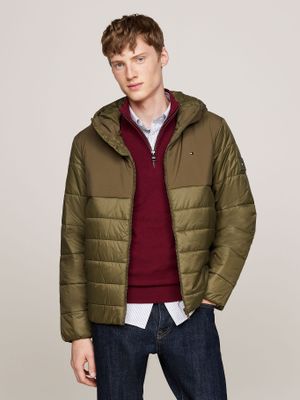 Parka Mixed Media Solid Verde Tommy Hilfiger