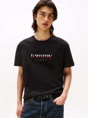 Polera De Punto Con Logo Negro Tommy Jeans