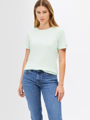 Polera Signature Con Logo Verde LXY Tommy Hilfiger
