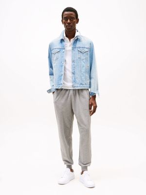 Joggers Essential Terry Con Logo Gris Tommy Hilfiger