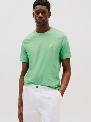Polera Monogram Logo Verde Tommy Hilfiger
