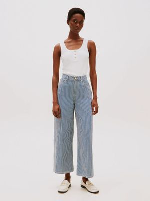 Imagen 1 del producto Jeans Wide Leg Talle Alto Rayas Celeste Tommy Hilfiger