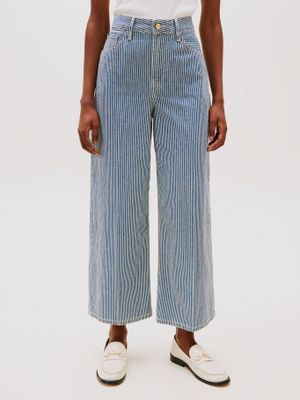 Imagen 2 del producto Jeans Wide Leg Talle Alto Rayas Celeste Tommy Hilfiger