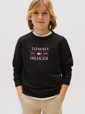 Polerón Con Logo Negro Tommy Hilfiger