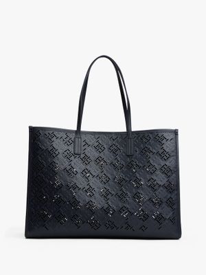 Tote City Monogram Azul Tommy Hilfiger