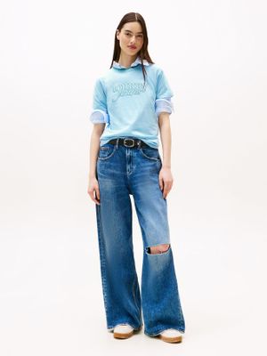 Imagen 2 del producto Polera Logo Script Regular Fit Celeste C1T Tommy Jeans