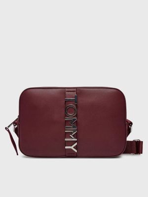 Bandolera City Bold Logo Metálico Rojo Tommy Hilfiger