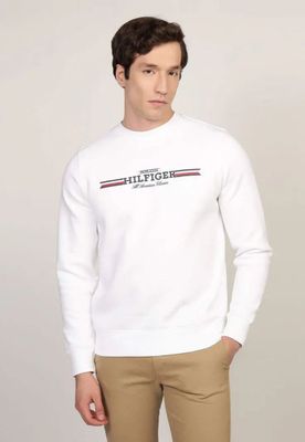 Polerón Stripe Logo Blanco Tommy Hilfiger