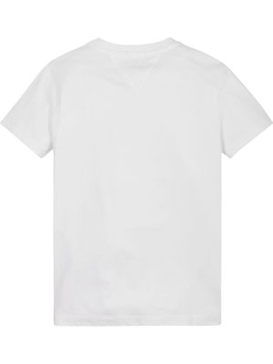 Imagen 2 del producto Polera De Niño Con Logo Vertical Blanco Tommy Hilfiger