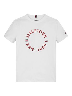 Polera De Niño Con Logo Monotipo Blanco Tommy Hilfiger