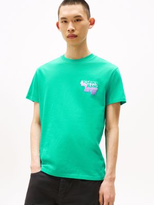 Polera Stack Con Logo Gráfico Verde L7O Tommy Jeans