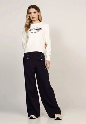 Imagen 2 del producto Sweater C-Neck Con Logo Blanco Tommy Hilfiger