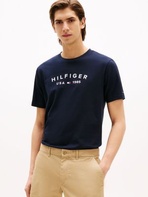 Polera Con Logo Estampado Azul DW5 Tommy Hilfiger