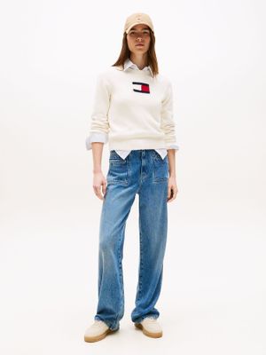 Imagen 2 del producto Sweater Con Bandera Bordada Blanco Tommy Hilfiger