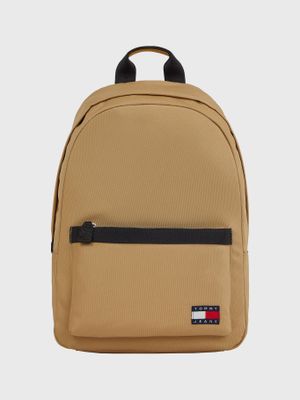 Mochila Essential Con Logo Parche Beige Tommy Hilfiger