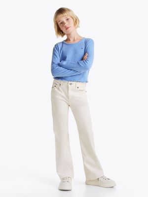 Imagen 2 del producto Polera De Manga Larga Texturizada Celeste Tommy Hilfiger