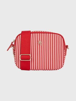 Bandolera Poppy Summer A Rayas Rojo Tommy Hilfiger