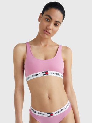 Bralette De Algodón Elástico Rosado Tommy Hilfiger